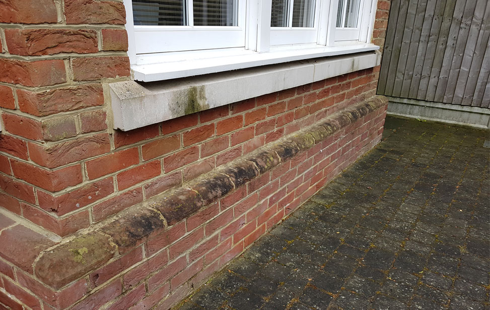 Stone Window Sill Cleaning Before