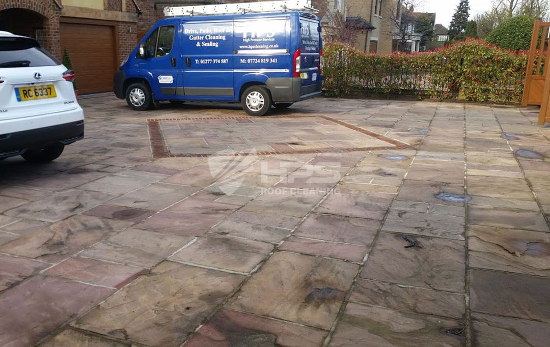 Indian Sandstone Cleaning Before