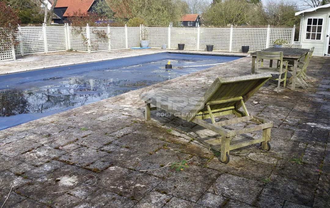 Natural Stone Patio Cleaning Before