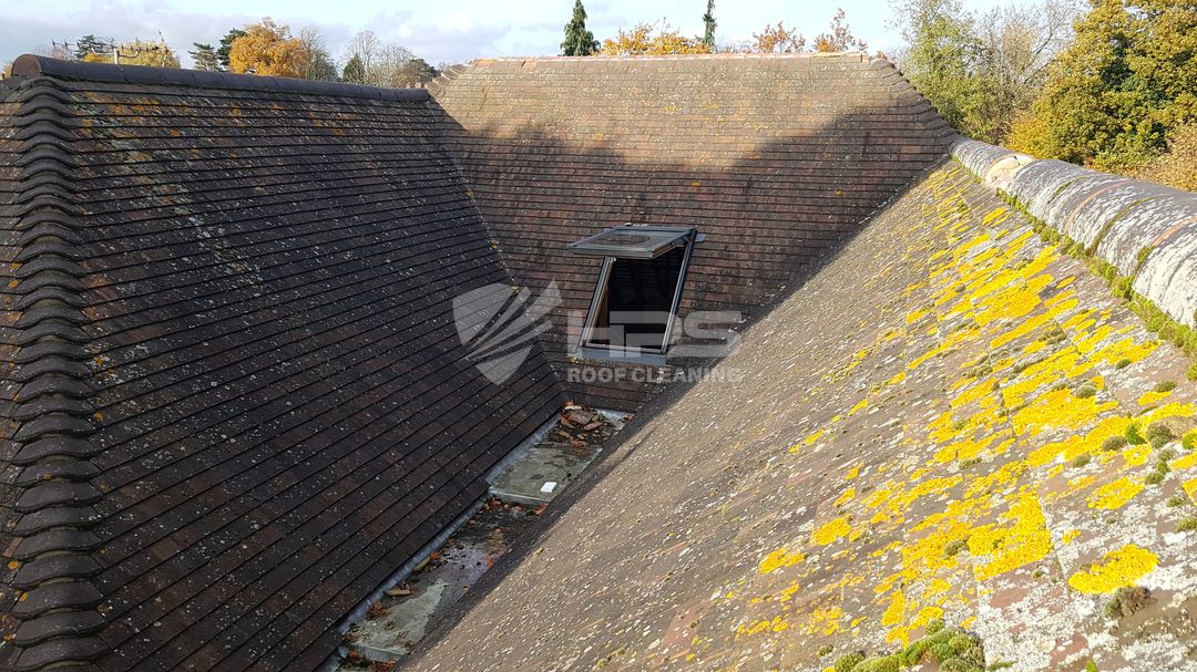 Clay roof clean before